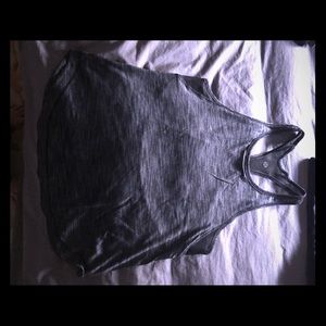 Lululemon black with white work out tank